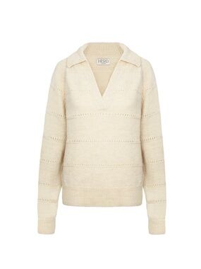 Herd Pendle Jumper in Ecru Pointelle size medium NWT
